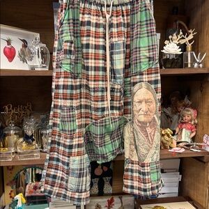 Colorful Plaid Patchwork Pants